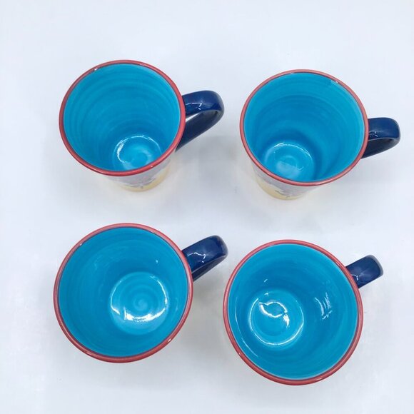 Zanzibar Euro Ceramica Coffee Tea Mugs Boho Cottagecore Contemporary Cone Shape - Picture 7 of 14